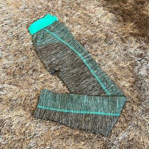 Grey and teal leggings